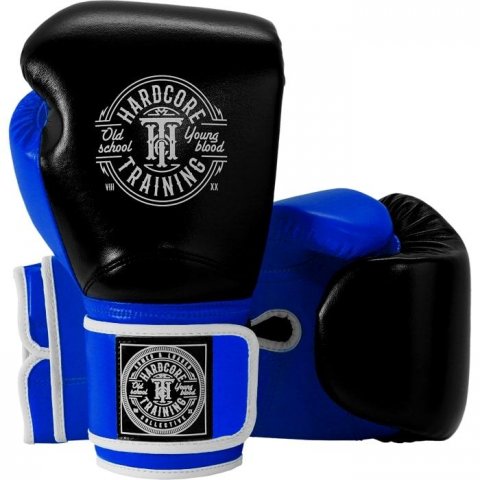 Боксерские перчатки Hardcore Training HardLea Black/Blue - фото 1